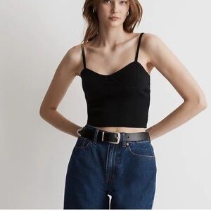 Madewell corset detail sweater tank NWT